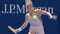 Italy's Jasmine Paolini plays a return to Czech Republic's Karolina Muchova during their women's singles round of 16 match on day eight of the US Open tennis tournament at the USTA Billie Jean King National Tennis Center in New York City, on September 2, 2024. 
TIMOTHY A. CLARY / AFP