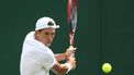 2023-07-03 13:14:08 epa10724081 Sebastian Baez of Argentina plays Tomas Barrios Vera of Chile in their 1st round match at the Wimbledon Championships, Wimbledon, Britain, 03 July 2023.  EPA/ISABEL INFANTES   EDITORIAL USE ONLY