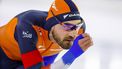 HEERENVEEN - Kjeld Nuis (NED) in actie op de 1500 meter mannen tijdens de zesde en tevens laatste wereldbeker langebaanschaatsen van het seizoen. Het driedaagse evenement vond plaats in Thialf. ANP VINCENT JANNINK