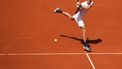 Germany's Alexander Zverev plays a forehand return to France’s Benjamin Bonzi during their men's singles match on day 1 of the French Open tennis tournament on Court Philippe-Chatrier at the Roland-Garros Complex in Paris on May 24, 2026. 
Dimitar DILKOFF / AFP
