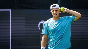 DEN BOSCH - Tallon Griekspoor tijdens de ATP-enkelspelwedstrijd tegen Botic van de Zandschulp op het Libéma Open 2026. Het gecombineerde ATP/WTA-toernooi wordt gehouden op het evenemententerrein van het voormalige autothemapark Autotron. IRIS VAN DEN BROEK / ANP