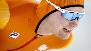 MILAAN - Stijn van de Bunt tijdens de 10.000 meter bij het langebaanschaatsen in het Milano Speed Skating Stadium op de Olympische Winterspelen van Milaan. SEM VAN DER WAL / ANP