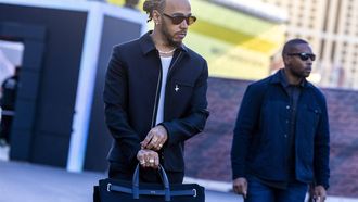 epa11732076 British driver Lewis Hamilton of Mercedes-AMG Petronas arrives to the paddock on media day for the Formula One Las Vegas Grand Prix in Las Vegas, USA, 20 November 2024. The 2024 Formula One Las Vegas Grand Prix is held at the Las Vegas Strip Circuit on 24 November.  EPA/SHAWN THEW
