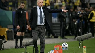 Brazil's Italian head coach Carlo Ancelotti gestures during the 2026 FIFA World Cup South American qualifiers football match between Brazil and Paraguay at the Neo Quimica Arena in Sao Paulo, Brazil, on June 10, 2025.  
NELSON ALMEIDA / AFP