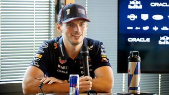 BOEDAPEST - Max Verstappen (Red Bull Racing) staat de pers te
 woord op de Hungaroring in aanloop naar de Grote Prijs van Hongarije. ANP SANDER KONING