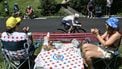Team TotalEnergies' French rider Matteo Vercher cycles during the 13th stage of the 112th edition of the Tour de France cycling race, 10.9 km individual time trial between Loudenvielle and Peyragudes, in the Pyrenees mountains of southwestern France, on July 18, 2025. 
Marco BERTORELLO / AFP
