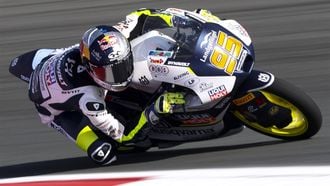 ASSEN - Collin Veijer (NED) tijdens de vrije training van de Moto3 voorafgaand aan de TT van Assen 2024. ANP VINCENT JANNINK