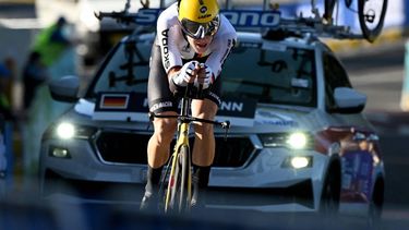 Germany's Michel Hessmann competes in the men's under-23 individual time trial cycling event at the UCI 2022 Road World Championship in Wollongong on September 19, 2022. 
William WEST / AFP