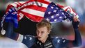 INZELL - Wereldkampioen Jordan Stolz (USA) reageert na de 10.000 meter op het wereldkampioenschap schaatsen allround in de Max Aicher Arena in het Duitse Inzell. ANP VINCENT JANNINK