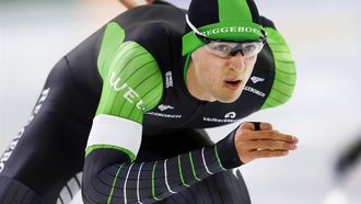 HEERENVEEN - Jenning de Boo in actie op de 500 meter tijdens de eerste dag van het Nederlandse kampioenschap sprint schaatsen in Thialf. ANP VINCENT JANNINK