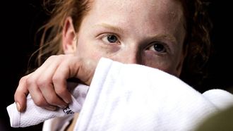 LISSABON - Naomi van Krevel staat de pers te woord na afloop van de wedstrijd tegen Estrella Lopez Sheriff uit Spanje tijdens de Europese Kampioenschappen Judo. De EK in Portugal zijn het laatste meetmoment voor plaatsing voor de Spelen van Tokio. ANP REMKO DE WAAL