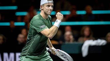 ROTTERDAM - Tallon Griekspoor(NED) in actie tegen Stefanos Tsitsipas (GRE) op de vierde dag van het ABN AMRO Open tennistoernooi in Ahoy. ANP SANDER KONING