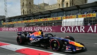 Red Bull Racing's Dutch driver Max Verstappen steers his car during the third practice session ahead of the Formula One Azerbaijan Grand Prix at the Baku City Circuit in Baku on September 25, 2026. 
Andrej ISAKOVIC / AFP