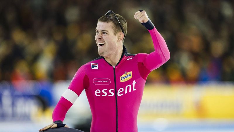 HEERENVEEN -Joep Wennemars na de 1500m mannen op de slotdag van het olympisch kwalificatietoernooi langebaanschaatsen in Thialf. ANP ROBIN VAN LONKHUIJSEN