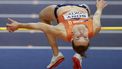 Netherlands' Sofie Dokter competes in the women's pentathlon high jump event during the World Athletics Indoor Championships Kujawy Pomorze 2026 in Torun, Poland on March 22, 2026. 
Wojtek RADWANSKI / AFP