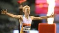 Netherlands' Niels Laros celebrates as he crosses the line to win the Men's 1500m event of the Diamond League athletics meeting at the King Baudouin Stadium in Brussels on August 22, 2025. 
JOHN THYS / AFP