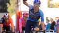 Israel Premier Tech team's Ethan Vernon celebrates crossing first the finish line of the 2nd stage of the 2025 Volta a Catalonya cycling tour of Catalonya, a 177,3 km race between Banyoles and Figueres, on March 25, 2025. 
Josep LAGO / AFP