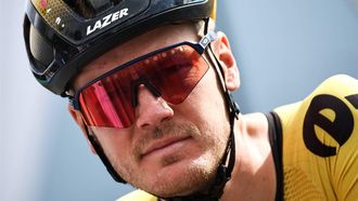 Jumbo Visma's Dutch rider Dylan Van Baarle looks on ahead of the seventh stage of the 75th edition of the Criterium du Dauphine cycling race, 148km between Port de Savoie to Col de la Croix de Fer - Saint Sorlin, France, on June 10, 2023. 
Anne-Christine POUJOULAT / AFP