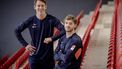 DEN HAAG - Leon Luini en Ruben Penninga van Beachvolleybal Team Nederland tijdens een persmoment voor het kwalificatietraject voor de Olympische Spelen van Parijs in 2024. ANP ROBIN VAN LONKHUIJSEN