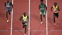 (From L) US' Courtney Lindsey, Jamaica's Oblique Seville, Nigeria's Israel Okon Sunday and Ghana's Abdul-Rasheed Saminu compete in the men's 100m semi-final during the World Athletics Championships in Tokyo on September 14, 2025. 
Philip FONG / AFP
