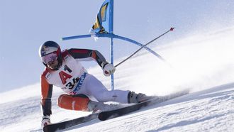 epa11686470 Marcel Hirscher of the Netherlands in action during the first run of the Men's Giant Slalom race of the FIS Alpine Skiing World Cup season opener on the Rettenbach glacier, in Soelden, Austria, 27 October 2024.  EPA/JEAN-CHRISTOPHE BOTT