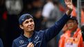 Williams' Thai driver Alexander Albon waves as he arrives ahead of the Formula One Chinese Grand Prix race at the Shanghai International Circuit in Shanghai on April 21, 2024. 
PEDRO PARDO / AFP