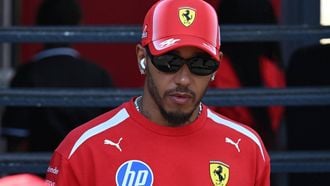 Ferrari's British driver Lewis Hamilton is seen in the paddock ahead of the Formula One Azerbaijan Grand Prix at the Baku City Circuit in Baku on September 23, 2026. 
Igor IVANKO / AFP