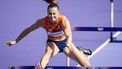 PARIJS - Nadine Visser in actie op de 100 meter horden (vrouwen) tijdens de olympische atletiekwedstrijden. ANP IRIS VAN DEN BROEK