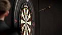 LEEUWARDEN - Een dartbord tijdens de kwartfinale tijdens het Dutch Darts Championship 2023 in het WTC Leeuwarden. Dit darttoernooi is de zesde Europese tour georganiseerd door de Professional Darts Corporation (PDC). ANP SANDER KONING