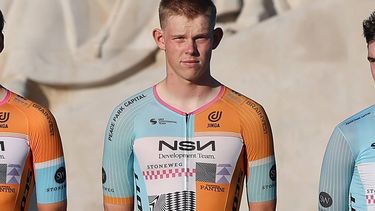 epa13169637 A picture made available on 14 August 2026 shows British rider Finlay Tarling of NSN Development Team who suffered a fatal accident near Ponte de Lima during the 8th stage of the Portugal Cycling Tour cycling race from Melgaco to Fafe, during the team presentations in Lisbon, Portugal, 04 August 2026 (issued 14 August 2026). British cyclist Finlay Tarling of team NSN Development Team died in a fatal accident on 14 August during the 8th stage, which was immediately neutralized as a result.  EPA/NUNO VEIGA