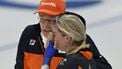 Netherlands' Irene Schouten wins the women's speed skating 3000m event during the Beijing 2022 Winter Olympic Games at the National Speed Skating Oval in Beijing on February 5, 2022. 
WANG Zhao / AFP