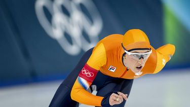MILAAN - Suzanne Schulting tijdens de 1.000 meter bij het langebaanschaatsen in het Milano Speed Skating Stadium op de Olympische Winterspelen van Milaan. ROBIN VAN LONKHUIJSEN / ANP