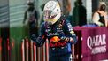 Red Bull Racing's Dutch driver Max Verstappen reacts after taking pole position at the end of the qualifying session of the Qatari Formula One Grand Prix at the Lusail International Circuit in Lusail, north of Doha, on November 30, 2024. 
Giuseppe CACACE / AFP