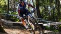 2023-09-24 13:24:51 epa10881287 French biker Ferrand Prevot Pauline in action during the Women's Cross-Country competition, a test event for the Olympic Games in Paris 2024, at the Elancourt hill in Elancourt, near Paris, France,  24 September 2023.  EPA/Mohammed Badra