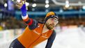 EERENVEEN - Chris Huizinga (NED) reageert na de 5.000 meter mannen tijdens de zesde en tevens laatste wereldbeker langebaanschaatsen van het seizoen. Het driedaagse evenement vond plaats in Thialf. ANP VINCENT JANNINK