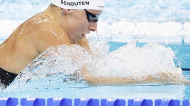 epa11501765 Tes Schouten of Netherlands competes during a Women 100m Breaststroke heat of the Swimming competitions in the Paris 2024 Olympic Games, at the Paris La Defense Arena in Paris, France, 28 July 2024.  EPA/FRANCK ROBICHON