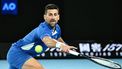 epa11084983 Novak Djokovic of Serbia in action during his round 2 match against Alexei Popyrin of Australia on Day 4 of the 2024 Australian Open at Melbourne Park in Melbourne, Australia, 17 January 2024.  EPA/JAMES ROSS  AUSTRALIA AND NEW ZEALAND OUT