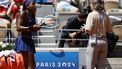epa11508596 Coco Gauff of the US argues with the umpire during the Women's Singles third round match against Donna Vekic of Croatia at the Tennis competitions in the Paris 2024 Olympic Games, at the Roland Garros in Paris, France, 30 July 2024.  EPA/RITCHIE B. TONGO