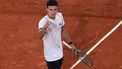 Czech Republic's Jakub Mensik celebrates after winning against Brazil's Joao Fonseca at the end of their men's quarter final singles match on day 10 of the French Open tennis tournament on Court Philippe-Chatrier at the Roland-Garros Complex in Paris on June 2, 2026. 
Anne-Christine POUJOULAT / AFP