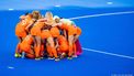 PARIJS - De Nederlandse hockeyvrouwen tijdens de groepswedstrijd  tegen Duitsland op de Olympische Spelen in Frankrijk. ANP IRIS VAN DEN BROEK