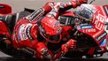 epa13293273 Ducati Lenovo MotoGP rider Marc Marquez of Spain in action  during the MotoGP qualifying at the Motorcycling Grand Prix of Indonesia at Mandalika Circuit in Mandalika, Indonesia, 10 October 2026.  EPA/MAST IRHAM