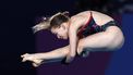 epa11125550 Else Praasterink of Netherlands  competes at the Women 10m Platform preliminaries during the FINA World Aquatics Championships Doha 2024 in Doha, Qatar, 04 February 2024.  EPA/MOHAMED MESSARA