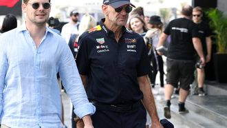 epa11208728 Red Bull Racing CTO Adrian Newey (R) walks in the paddock ahead of the Formula 1 Saudi Arabia Grand Prix at the Jeddah Corniche Circuit in Jeddah, Saudi Arabia, 09 March 2024.  EPA/ALI HAIDER