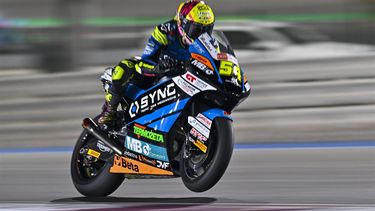 epa11209732 Spanish Moto2 rider Fermin Aldeguer of SpeedUp Racing in action during a qualifying session of the Motorcycling Grand Prix of Qatar, in Doha, Qatar, 09 March 2024. The season-opening 2024 Motorcycling Grand Prix of Qatar will be held on 10 March.  EPA/NOUSHAD THEKKAYIL
