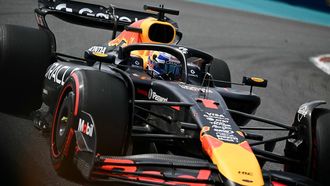 Red Bull Racing's Dutch driver Max Verstappen races during the qualifying session for the 2025 Miami Formula One Grand Prix at Miami International Autodrome in Miami Gardens, Florida, on May 3, 2025.  
Chandan Khanna / AFP