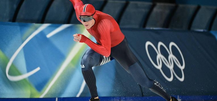 Norway's Bjorn Magnussen competes in the speed skating men's 1000m during the Milano Cortina 2026 Winter Olympic Games at Milano Speed Skating Stadium in Milan on February 11, 2026. 
Piero CRUCIATTI / AFP