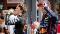 SPA - Oscar Piastri (McLaren) en Max Verstappen (Red Bull Racing) na afloop van de sprint race op het circuit van Spa-Francorchamps in aanloop naar de Grote Prijs van België. ANP SEM VAN DER WAL