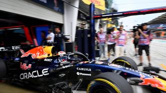 Red Bull Racing's Dutch driver Max Verstappen drives out to the pit lane during the second practice session ahead of the Formula One Bahrain Grand Prix in Sepang on October 2, 2026. 
JADE GAO / AFP