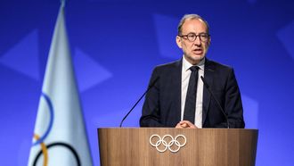 Director of the Organising Committee for the Alpes 2030 Winter Olympics Vincent Roberti speaks during an extraordinary session of the International Olympic Committee (IOC) in Lausanne on June 25, 2026. The roughly 100 members of IOC approved on June 25, 2026 the re-inclusion of ski mountaineering in the program for the Alpes 2030 Olympic Winter Games, which will take place in the French Alps, after the 