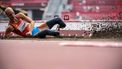 Netherlands' Fleur Jong competes in the women's long jump - T64 finals of the Tokyo 2020 Paralympic Games at the Olympic Stadium in Tokyo on August 28, 2021. 
Philip FONG / AFP